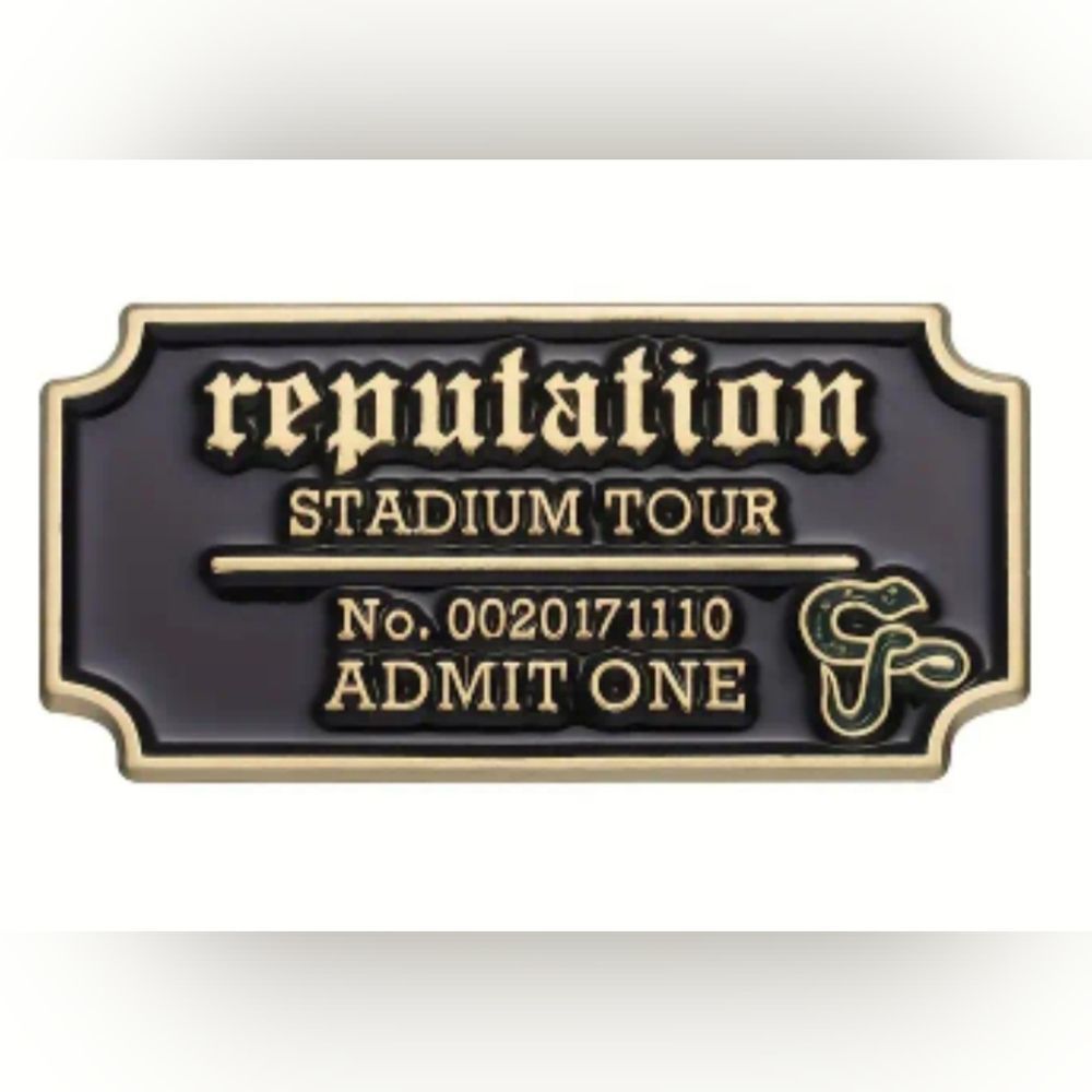 Taylor Swift Reputation Ticket Pin - Brand New